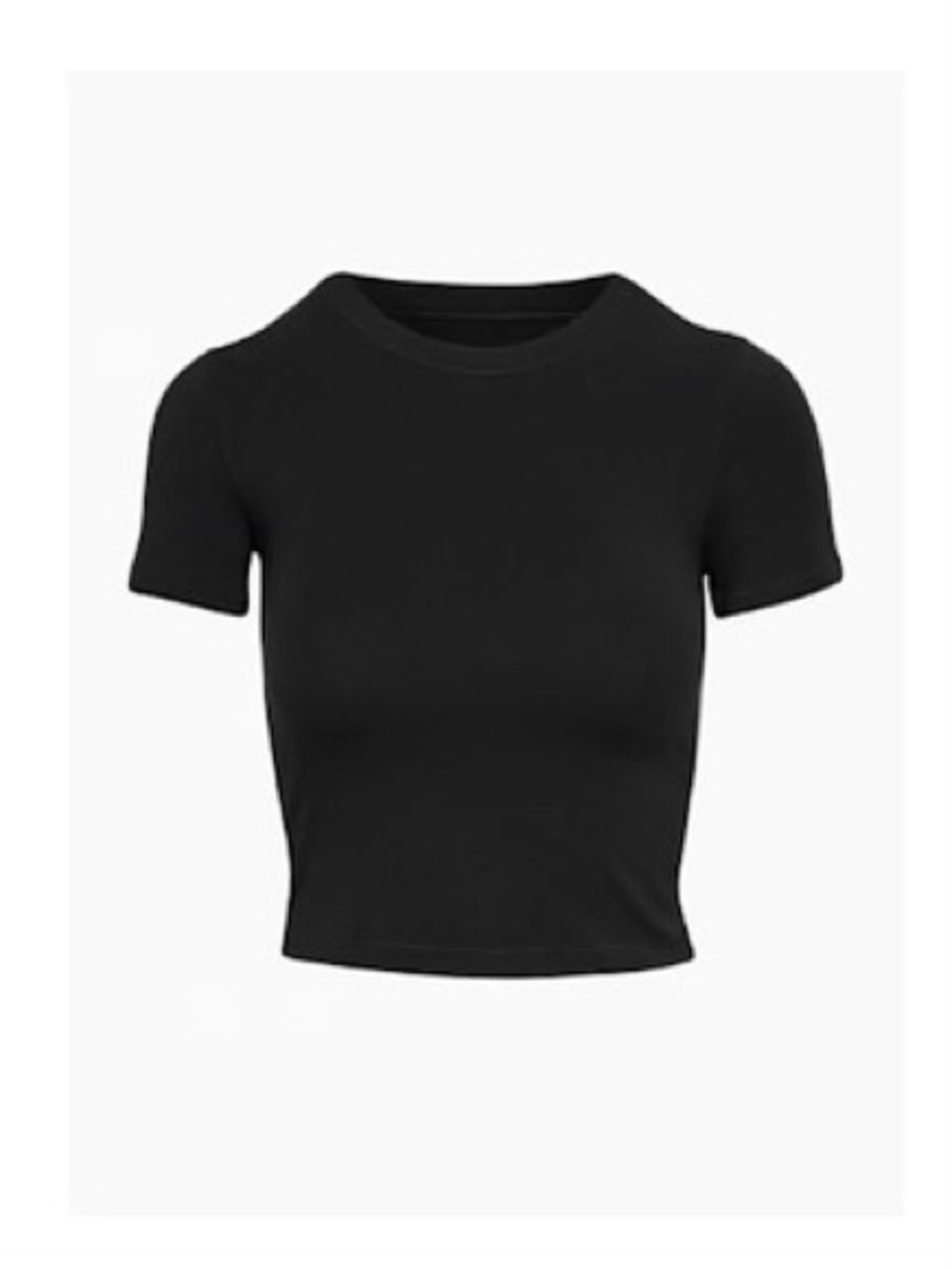Aritzia Black Fitted Cropped Crew Tee